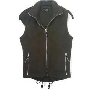 Rag OutDoors Olive Sleeveless Hooded Fleece, M